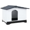 vidaXL Dog House Gray 35.6"x26.8"x26" Polypropylene