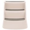 vidaXL Folding 3-Step Dog Stairs Cream 19.7"x15"x15" Plastic