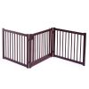 24 inch Pet Fence Suitable For Indoor Use Log Environmental Protection Material - Brown