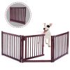 24 inch Pet Fence Suitable For Indoor Use Log Environmental Protection Material - Brown