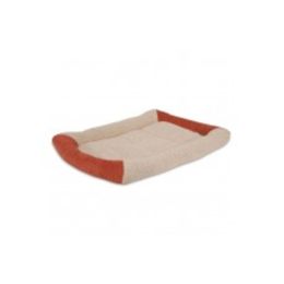 Aspen Self Warming Bolster Dog Mat Barn Red; Cream 28.5 Inches X 18.5 Inches