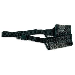 Best Fit Adjustable Mesh Dog Muzzle, Black, 5" (03)