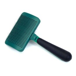 Safari Dog Self-Cleaning Slicker Brush Light Green; Dark Green Medium