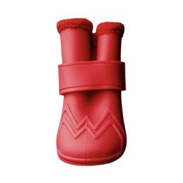 Canada Pooch Dog Wellies Lined Red Xsmall