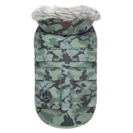 Canada Pooch Dog Everest Explorer Jacket Green Camo 20