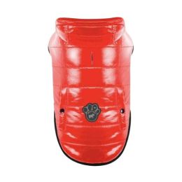 Canada Pooch Dog Puffer Vest Shiny Red 22