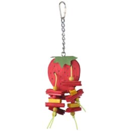 A and E Cages Happy Beaks Strawberry Bird Toy SM