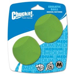 CHUCKIT D ERRATIC BALL MD 2PK