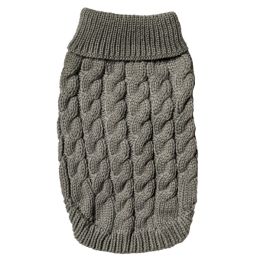 Fashion Pet Cosmo Chunky Cable Sweater Gray Extra Large