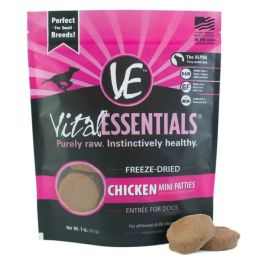 Vital Essentials Dog Freeze Dried Mini Pat Chicken 14Oz