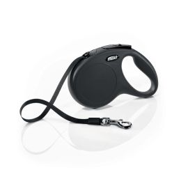 Flexi Classic Retractable Tape Dog Leash Black 16 ft Medium