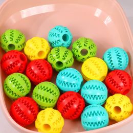 Pet molar toy watermelon ball silicone toy dog molar ball bite-resistant, teeth-cleaning and food-leakage ball chewing dog bite toy (Color: Blue)