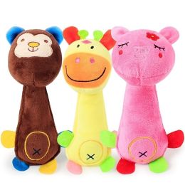 Pet Plush Toy For Dog & Cat; Funny Cartoon Plush Toys For Indoor Dogs; Interactive Dog Chew Toy (Color: brown)