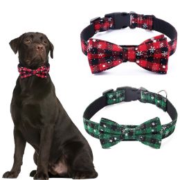 Christmas Dog Collar Snowflake Dog Collar (Color: Green)