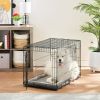 Single-Door Folding Dog Crate with Divider; 24"