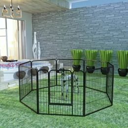 8-Panels High Quality Wholesale Cheap Best Large Indoor Metal Puppy Dog Run Fence / Iron Pet Dog Playpen (Color: as picture)