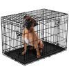 Single-Door Folding Dog Crate with Divider; XX-Large; 48"