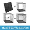 Single-Door Folding Dog Crate with Divider; 24"