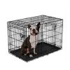 Single-Door Folding Dog Crate with Divider; 24"