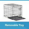 Single-Door Folding Dog Crate with Divider; 24"