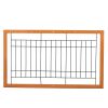 Wood Freestanding Pet Gate, Wood Dog Gate with Adjustable Width 40"-71", Barrier for Stairs Doorways Hallways, Puppy Safety Fenc